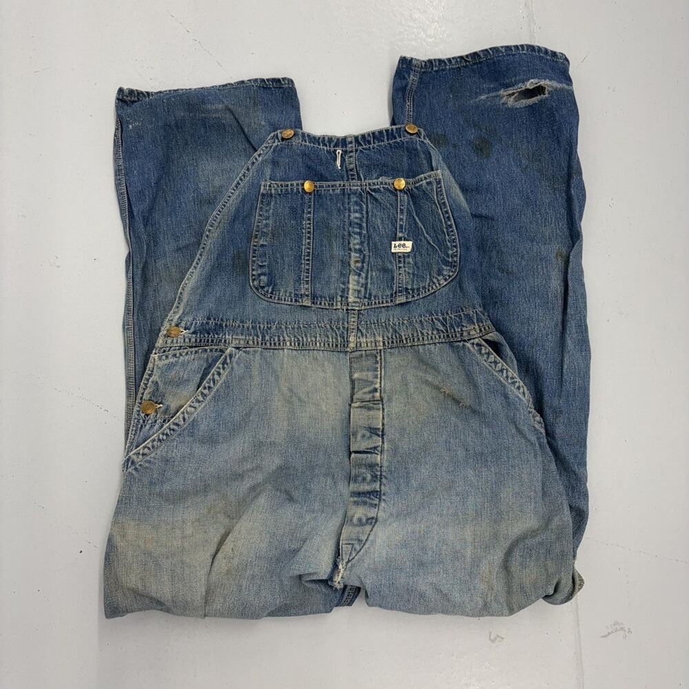 Vintage 50s Lee Union Made Jelt Sanforized Overalls 38x31